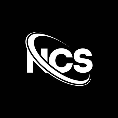 NCS logosu. NCS mektubu. NCS mektup logosu tasarımı. Çember ve büyük harfli monogram logosuna bağlı NCS logosunun baş harfleri. NCS teknoloji, iş ve emlak markası tipografisi.