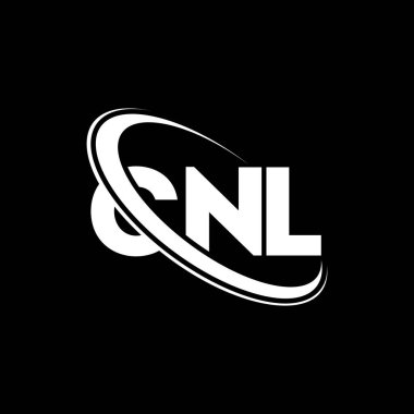 CNL logosu. CNL mektubu. CNL mektup logosu tasarımı. Çember ve büyük harfli monogram logosuna bağlı CNL logosu. Teknoloji, iş ve emlak markası için CNL tipografisi.