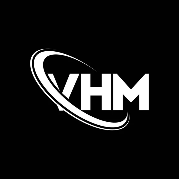 Vhm Logo Vhm Brief Vhm Logo Ontwerp Initialen Vhm Logo — Stockvector