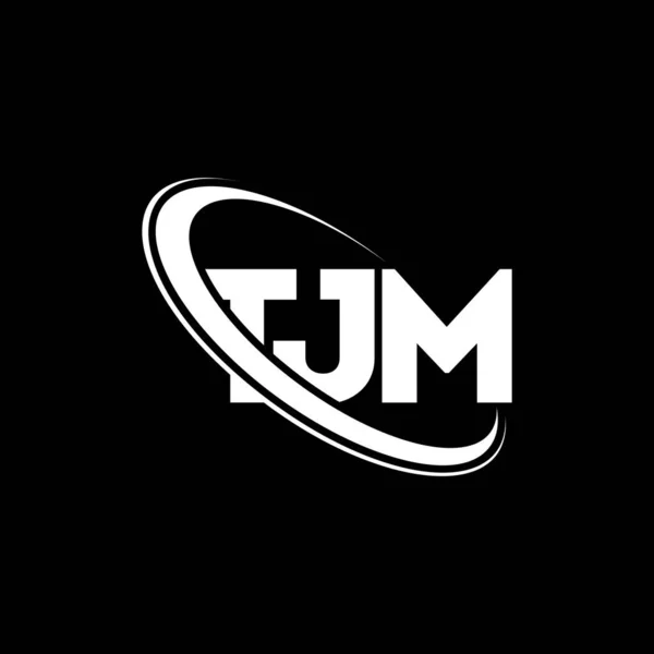 Tjm Logo Tjm Letter Tjm Letter Logo Design Initials Tjm — Stock Vector