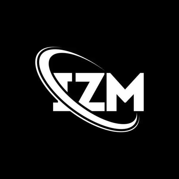Izm Logo Izm Brief Izm Schriftzug Logo Design Initialen Izm — Stockvektor