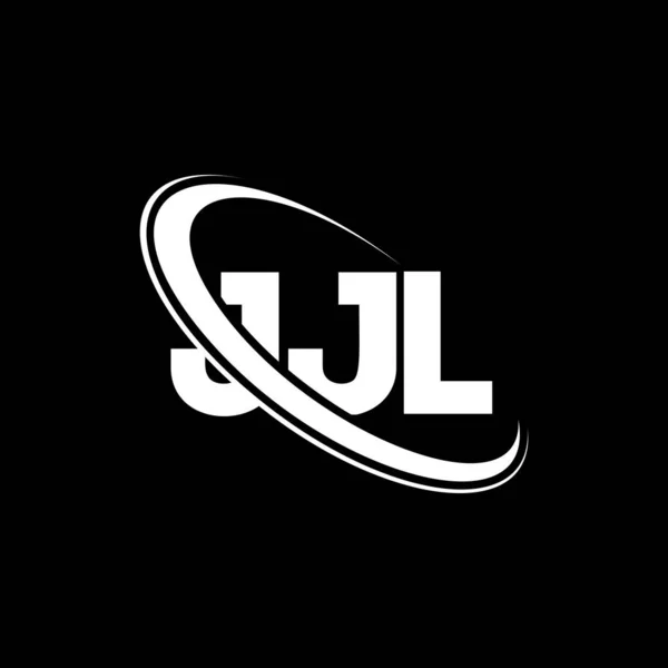 Jjlロゴ Jjlの手紙 Jjl手紙ロゴデザイン 初期のJjlロゴはサークルロゴと大文字のモノグラムロゴがリンクされています ビジネス 不動産ブランドのためのJjlタイポグラフィ — ストックベクタ