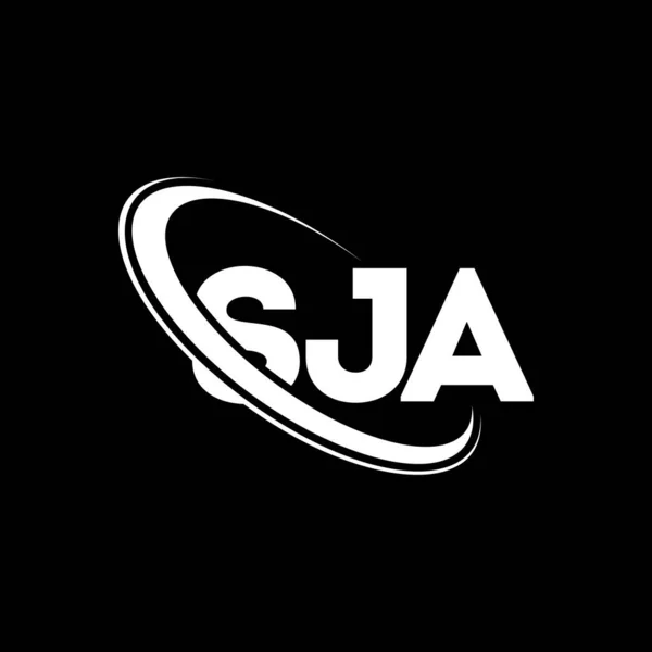 Logotipo Sja Carta Sja Diseño Del Logotipo Letra Sja Logo — Vector de stock