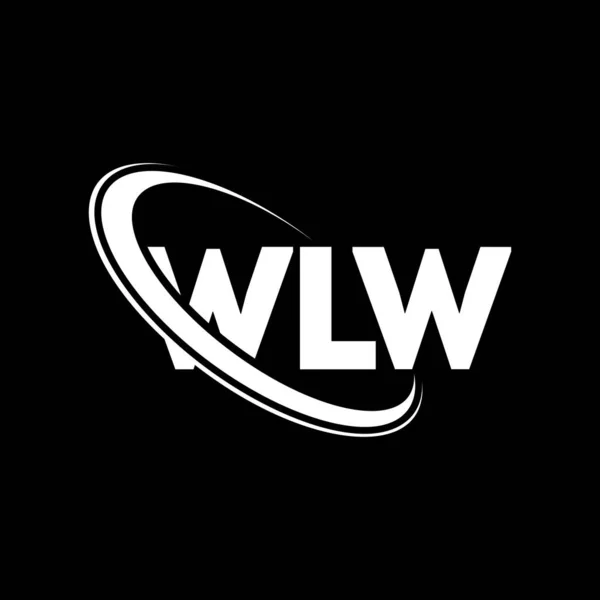 Waa Logo Waa Brief Wlw Buchstabe Logo Design Initiales Wlw — Stockvektor
