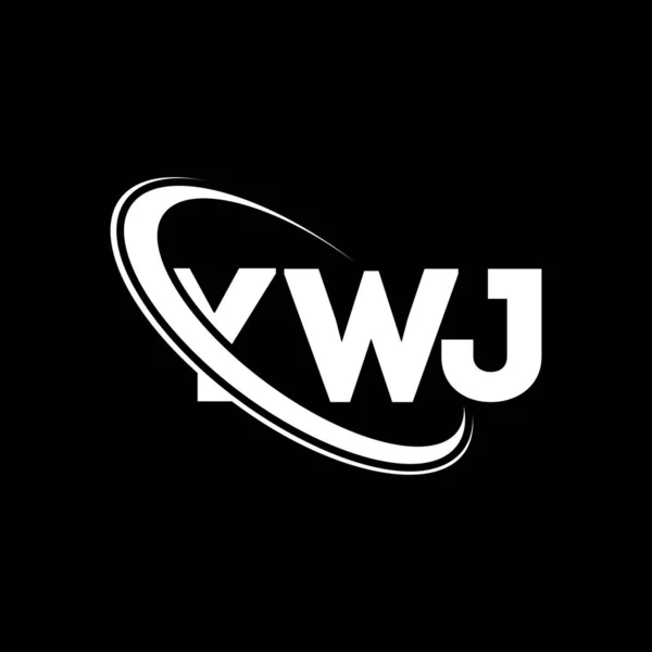 Ywj Ywj Ywj 디자인 Ywj 로고는 대문자 로고와 연결되어 비즈니스 — 스톡 벡터