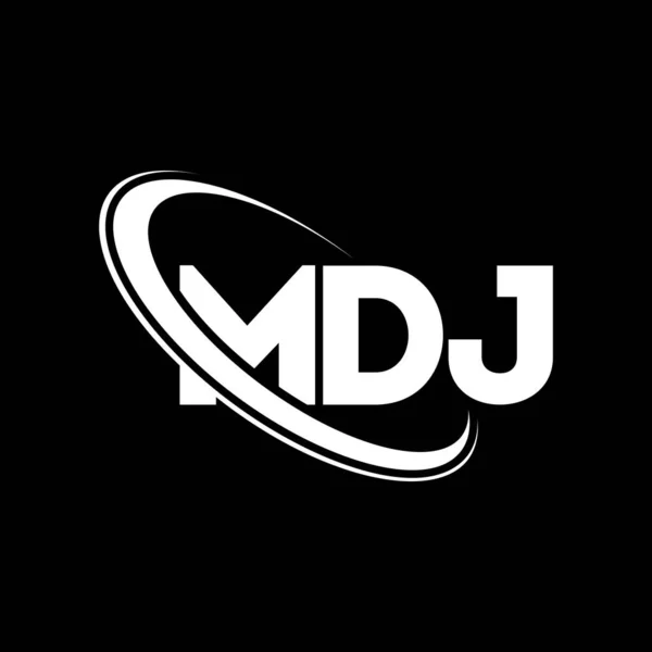Mdj Logo Mdj Brief Mdj Schriftzug Logo Design Initiales Mdj — Stockvektor
