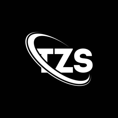 TZS logosu. TZS harfi. TZS harf logosu tasarımı. Çember ve büyük harfli monogram logosuna bağlı TZS logosu. Teknoloji, iş ve emlak markası için TZS tipografisi.