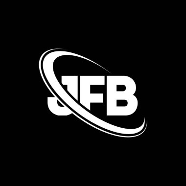 JFB logosu. JFB mektubu. JFB mektup logosu tasarımı. Çember ve büyük harfli monogram logosuna bağlı JFB logosu. Teknoloji, iş ve emlak markası için JFB tipografisi.