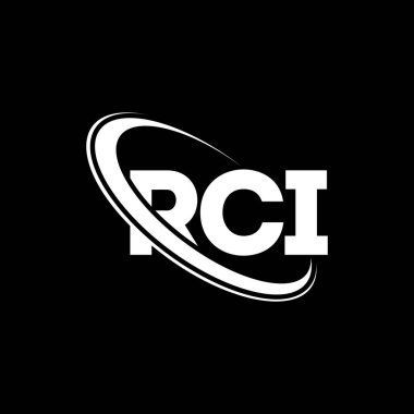 RCI logosu. RCI mektubu. RCI harf logosu tasarımı. Çember ve büyük harfli monogram logosuna bağlı baş harfler RCI logosu. Teknoloji, iş ve emlak markası için RCI tipografisi.