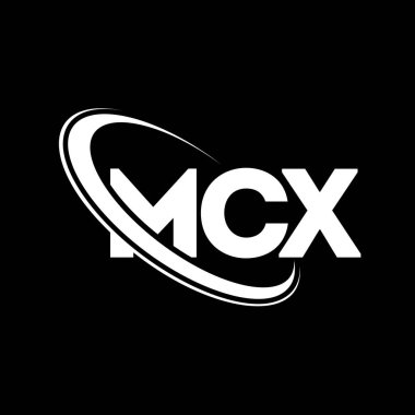 MCX logosu. MCX mektubu. MCX harfli logo tasarımı. Çember ve büyük harfli monogram logosuna bağlı baş harfler. Teknoloji, iş ve emlak markası için MCX tipografisi.