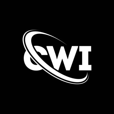 CWI logosu. CWI mektubu. CWI harf logosu tasarımı. Çember ve büyük harfli monogram logosuyla birleştirilmiş CWI logosu. Teknoloji, iş ve emlak markası için CWI tipografisi.