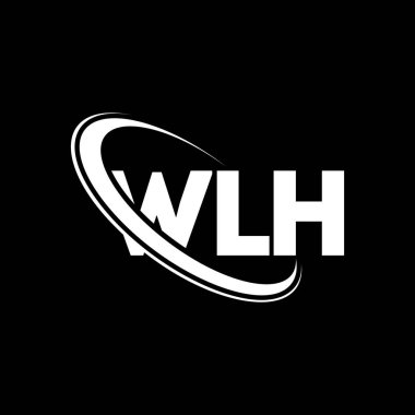 WLH logosu. WLH mektubu. WLH mektup logosu tasarımı. Çember ve büyük harfli monogram logosuna bağlı WLH logosu. Teknoloji, iş ve emlak markası için WLH tipografisi.