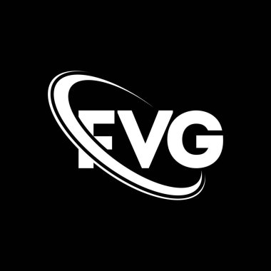 FVG logosu. FVG mektubu. FVG harf logosu tasarımı. Çember ve büyük harfli monogram logosuna bağlı FVG logosu. Teknoloji, iş ve emlak markası için FVG tipografisi.