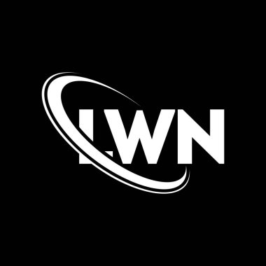 LWN logosu. LWN mektubu. LWN harfli logo tasarımı. Çember ve büyük harfli monogram logosuna bağlı baş harfler LWN logosu. Teknoloji, iş ve emlak markası için LWN tipografisi.