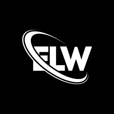 ELW logosu. ELW mektubu. ELW mektup logosu tasarımı. Çember ve büyük harfli monogram logosuyla birleştirilmiş ilk ELW logosu. Teknoloji, iş ve emlak markası için ELW tipografisi.