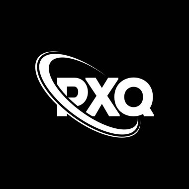 PXQ logosu. PXQ harfi. PXQ harfi logo tasarımı. Çember ve büyük harfli monogram logosuyla PXQ logosunun baş harfleri. Teknoloji, iş ve emlak markası için PXQ tipografisi.
