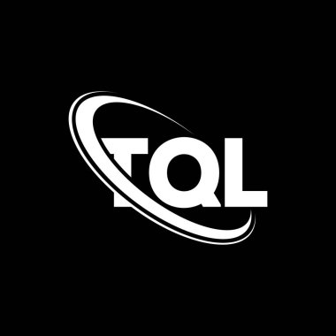 TQL logosu. TQL harfi. TQL harf logosu tasarımı. Çember ve büyük harfli monogram logosuna bağlı baş harfler TQL logosu. Teknoloji, iş ve emlak markası için TQL tipografisi.