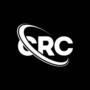 CRC logosu. CRC mektubu. CRC harf logosu tasarımı. Çember ve büyük harfli monogram logosuyla CRC logosunun baş harfleri. Teknoloji, iş ve emlak markası için CRC tipografisi.