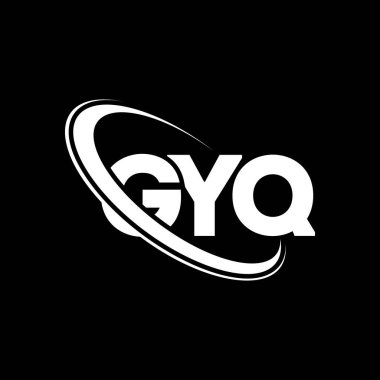 GYQ logosu. GYQ harfi. GYQ harf logosu tasarımı. Çember ve büyük harfli monogram logosuyla birleştirilmiş GYQ logosu. Teknoloji, iş ve emlak markası için GYQ tipografisi.