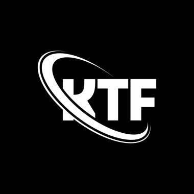 KTF logosu. KTF mektubu. KTF mektup logosu tasarımı. Çember ve büyük harfli monogram logo ile birleştirilmiş KTF logosu. Teknoloji, iş ve emlak markası için KTF tipografisi.