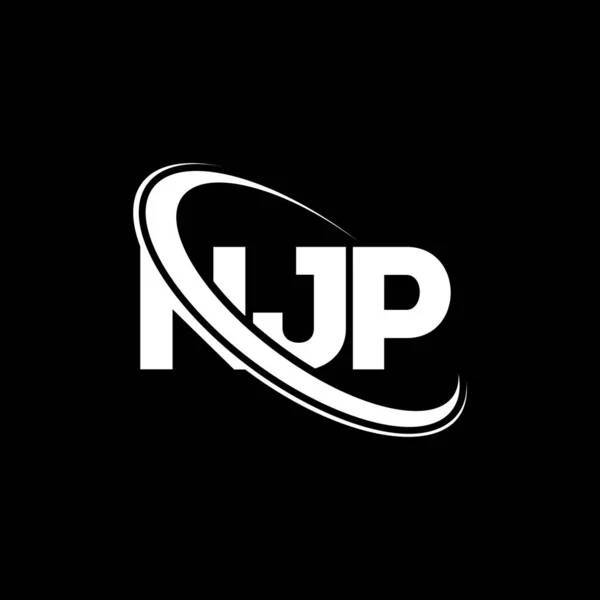 stock vector NJP logo. NJP letter. NJP letter logo design. Initials NJP logo linked with circle and uppercase monogram logo. NJP typography for technology, business and real estate brand.