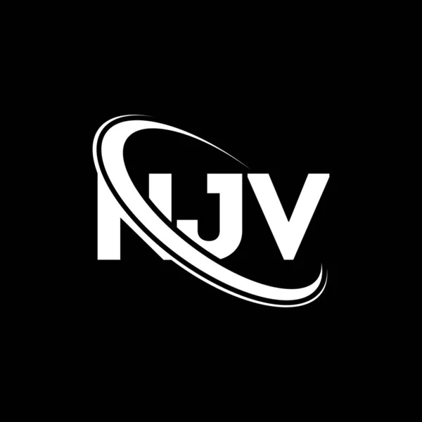 Logo Njv Carta Njv Diseño Del Logotipo Letra Njv Logotipo — Archivo Imágenes Vectoriales