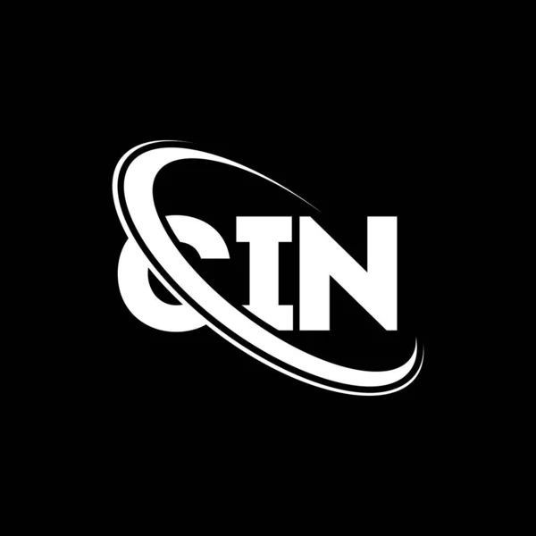 Logo Cin Cin Dopis Návrh Loga Cin Iniciály Logo Cin — Stockový vektor