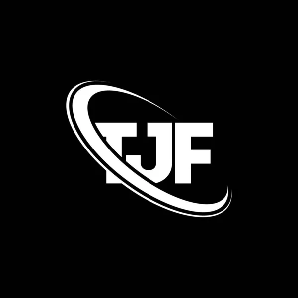 Logo Tjf Carta Tjf Diseño Del Logotipo Letra Tjf Inicial — Vector de stock