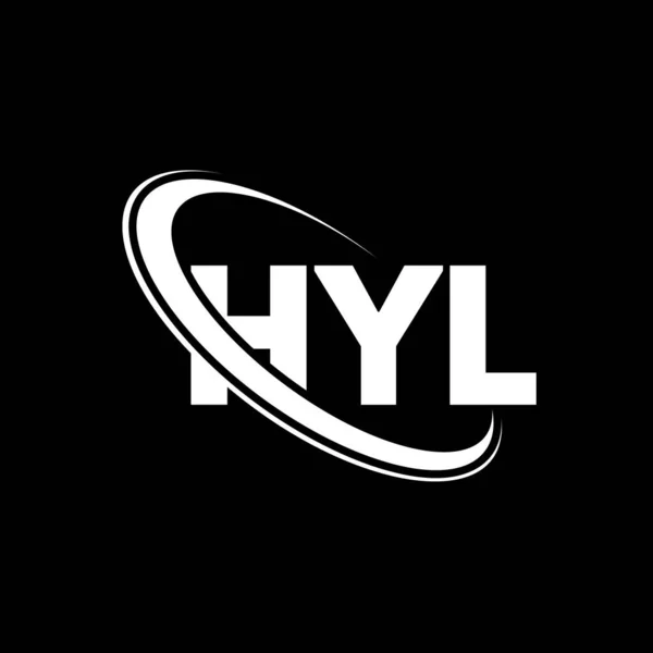 Hyl Logotyp Hyl Brev Design Hyl Logotypen Initialer Hyl Logotyp — Stock vektor