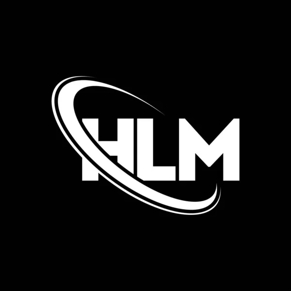 Het Hlm Logo Een Brief Van Hlm Hlm Letter Logo — Stockvector