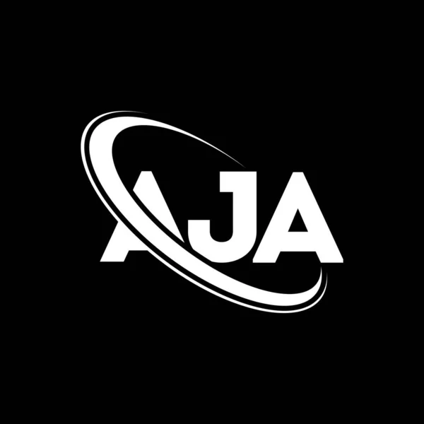 Aja Logo Aja Letter Aja Letter Logo Design Initials Aja — ストックベクタ
