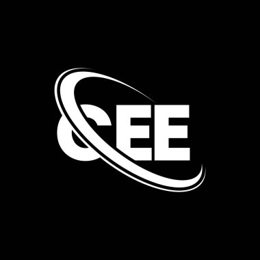 CEE logosu. CEE mektubu. CEE harf logosu tasarımı. Çember ve büyük harfli monogram logosuna bağlı CEE logosu. Teknoloji, iş ve emlak markası için CEE tipografisi.