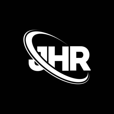 JHR logosu. JHR mektubu. JHR harf logosu tasarımı. Çember ve büyük harfli monogram logosuna bağlı baş harfler JHR logosu. Teknoloji, iş ve emlak markası için JHR tipografisi.