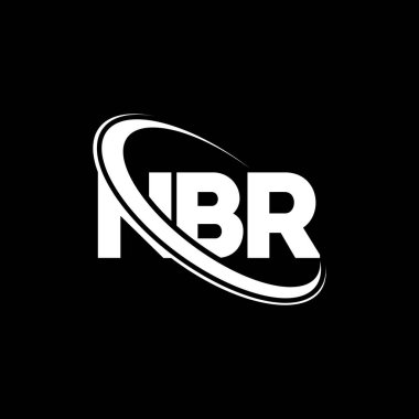 NBR logosu. NBR mektubu. NBR harf logosu tasarımı. Çember ve büyük harfli monogram logosuna bağlı baş harfler NBR logosu. Teknoloji, iş ve emlak markası için NBR tipografisi.