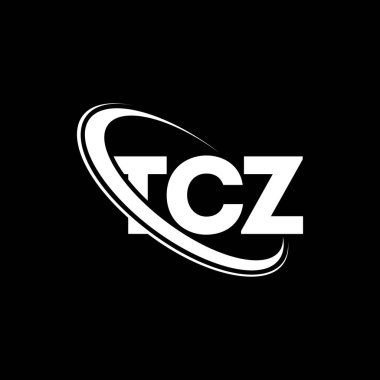 TCZ logosu. TCZ harfi. TCZ harf logosu tasarımı. Çember ve büyük harfli monogram logosuna bağlı baş harfler TCZ logosu. Teknoloji, iş ve emlak markası için TCZ tipografisi.