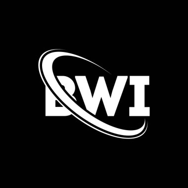BWI logosu. BWI mektubu. BWI harf logosu tasarımı. Çember ve büyük harfli monogram logosuna bağlı baş harfler. Teknoloji, iş ve emlak markası için BWI tipografisi.