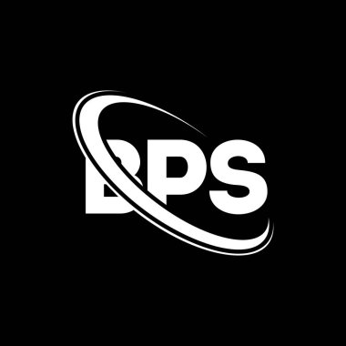 BPS logosu. BPS mektubu. BPS harfli logo tasarımı. Çember ve büyük harfli monogram logosuna bağlı BPS logosu. Teknoloji, iş ve emlak markası için BPS tipografisi.