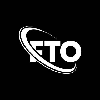 FTO logosu. FTO mektubu. FTO mektup logosu tasarımı. Çember ve büyük harfli monogram logosuna bağlı FTO logosu. Teknoloji, iş ve emlak markası için FTO tipografisi.