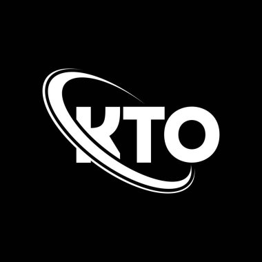 KTO logosu. KTO mektubu. KTO mektup logosu tasarımı. Çember ve büyük harfli monogram logosuna bağlı baş harfler KTO logosu. Teknoloji, iş ve emlak markası için KTO tipografisi.