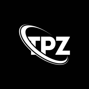 TPZ logosu. TPZ harfi. TPZ harf logosu tasarımı. Çember ve büyük harfli monogram logosuna bağlı baş harfler TPZ logosu. Teknoloji, iş ve emlak markası için TPZ tipografisi.