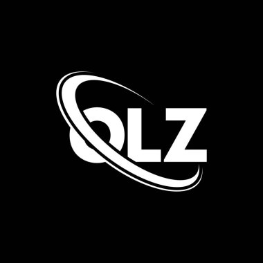 OLZ logosu. OLZ harfi. OLZ harf logosu tasarımı. Çember ve büyük harfli monogram logosuna bağlı OLZ logosu. Teknoloji, iş ve emlak markası OLZ tipografisi.