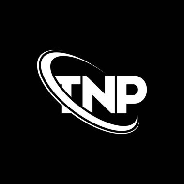 TNP logosu. TNP mektubu. TNP harf logosu tasarımı. Çember ve büyük harfli monogram logosuna bağlı TNP logosu. Teknoloji, iş ve emlak markası için TNP tipografisi.