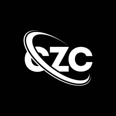 CZC logosu. CZC mektubu. CZC harf logosu tasarımı. Çember ve büyük harfli monogram logosuna bağlı baş harfler. Teknoloji, iş ve emlak markası için CZC tipografisi.