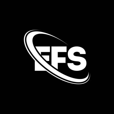 EFS logosu. EFS mektubu. EFS harf logosu tasarımı. Çember ve büyük harfli monogram logosuyla birleştirilmiş EFS logosu. Teknoloji, iş ve emlak markası için EFS tipografisi.