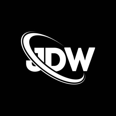 JDW logosu. JDW mektubu. JDW mektup logosu tasarımı. Çember ve büyük harfli monogram logosuyla birleştirilmiş JDW logosu. Teknoloji, iş ve emlak markası için JDW tipografisi.