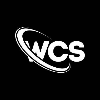 WCS logosu. WCS mektubu. WCS harf logosu tasarımı. Çember ve büyük harfli monogram logosuna bağlı WCS logosu. Teknoloji, iş ve emlak markası için WCS tipografisi.