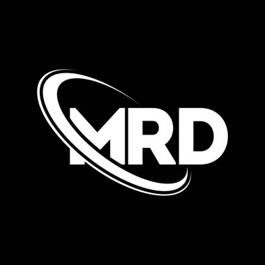 MRD logosu. MRD mektubu. MRD mektup logosu tasarımı. Çember ve büyük harfli monogram logosuna bağlı MRD logosu. Teknoloji, iş ve emlak markası için MRD tipografisi.