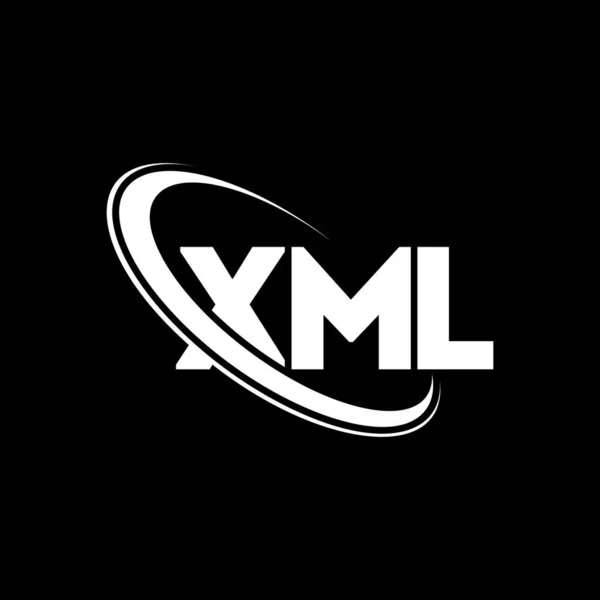 Het Xml Logo Xml Brief Xml Letter Logo Ontwerp Initialen — Stockvector