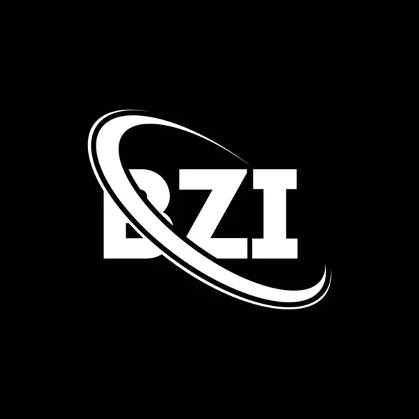 Bzi Bzi Bzi 디자인 Bzi 로고는 대문자 로고와 연결되어 비즈니스 — 스톡 벡터