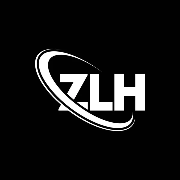 Zlhロゴ Zlhの手紙 Zlhレターロゴデザイン 初期のZlhのロゴはサークルと大文字のモノグラムのロゴとリンクされています テクノロジー ビジネス 不動産ブランドのためのZlhタイポグラフィ — ストックベクタ